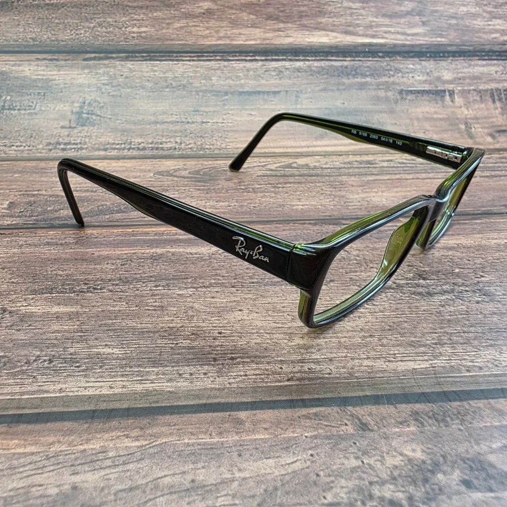 Ray-Ban RB 5169 2383 Dark Tortoise Green Rectangular Eyeglasses Frames 54-16-140